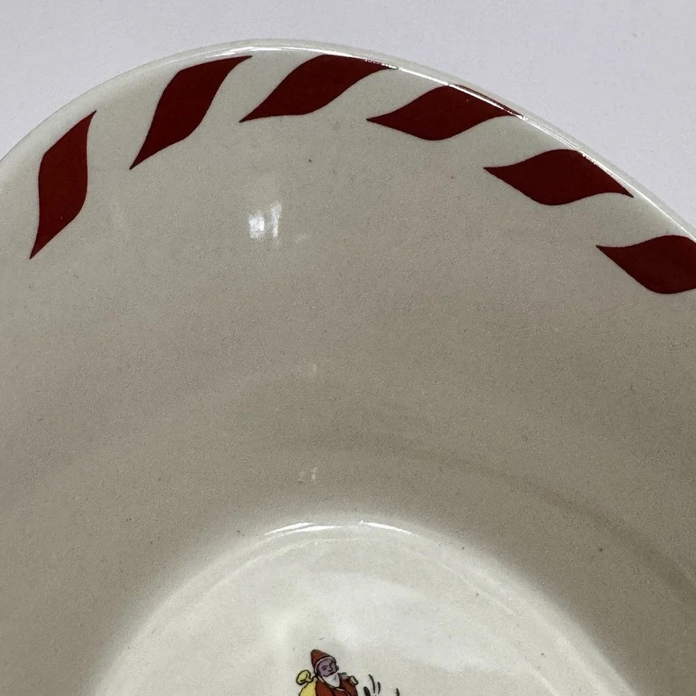 Spode Christmas Tree Peppermint Oval Bowl Holiday Serving Dish Candy Cane 9